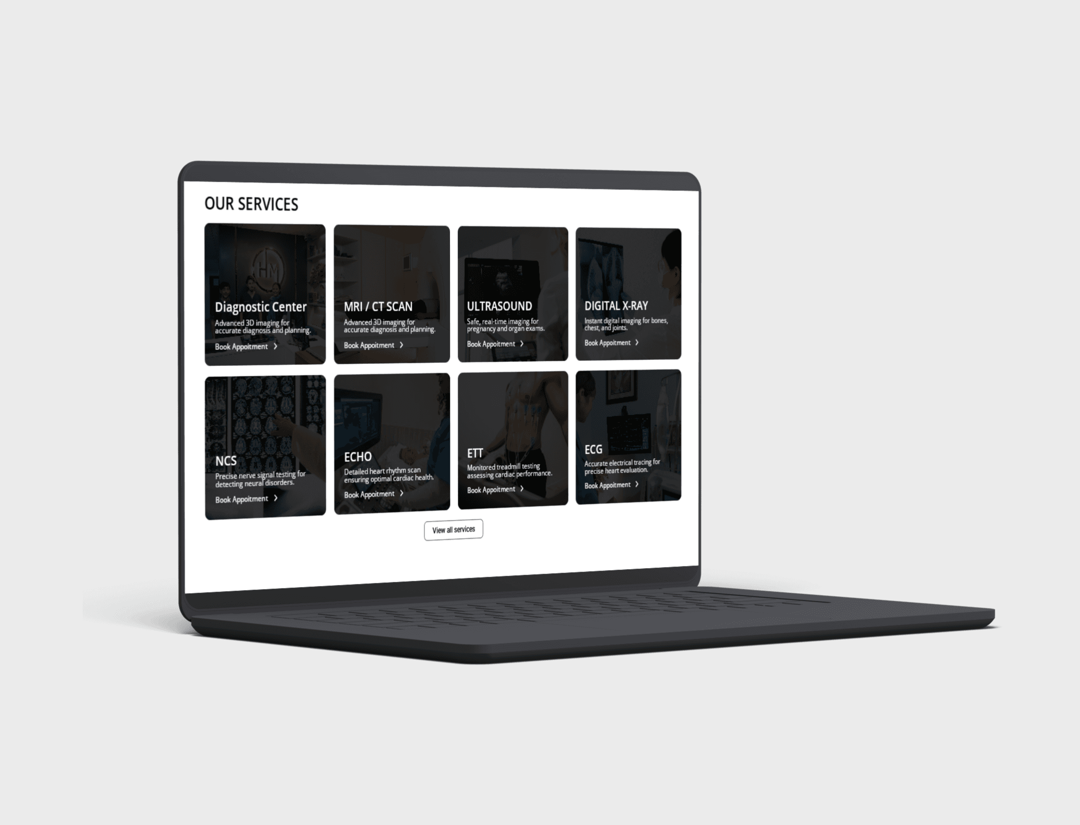 Medivue Diagnostics platform interface